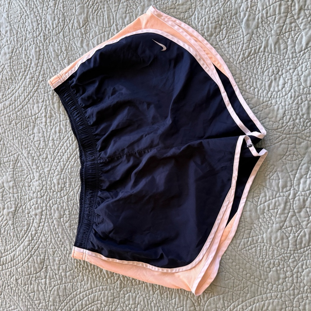 Nike Women's Blue and Pink Athletic Shorts